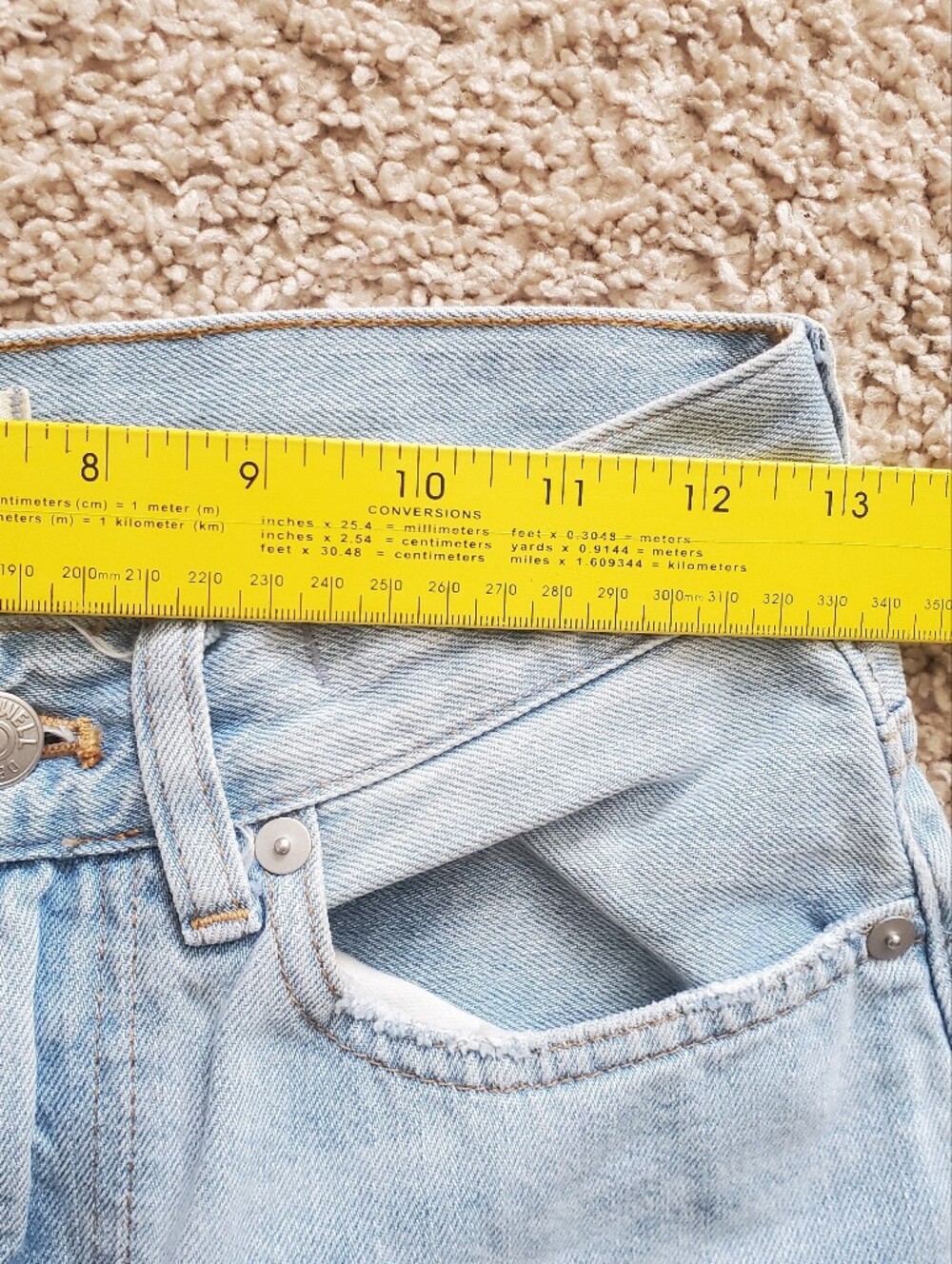 Madewell The Perfect Vintage Wide Leg Crop Jean Light Blue Womens Size 24 Cotton - Picture 3 of 9